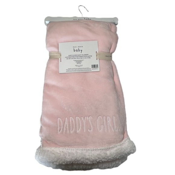 NEW Rae Dunn ‘Daddy’s Girl’ Soft Plush Baby Blanket - Picture 1 of 5